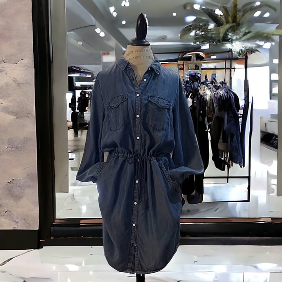 Label Of Graded Goods super soft rayon jean drawstring waistband tshirt dress - Picture 16 of 16